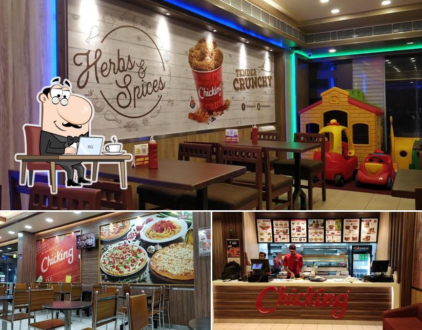 Take a seat at one of the tables at ChicKing