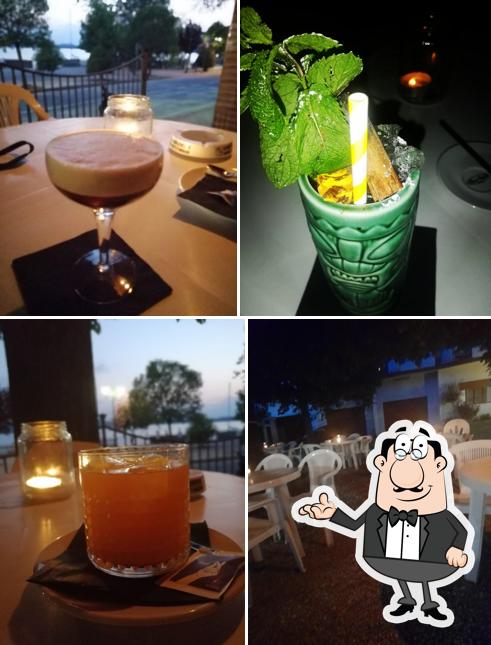 La interni e cibo del ristorante