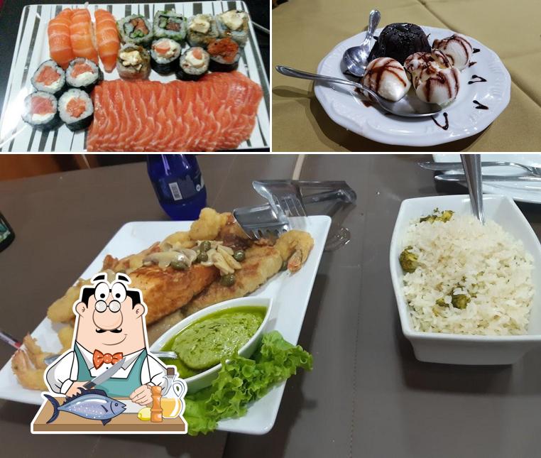 Salmão grelhado em Restaurante Don Mendonça