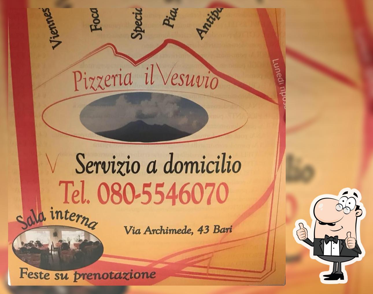 La pubblicità contiene informazioni su Pizzeria il Vesuvio