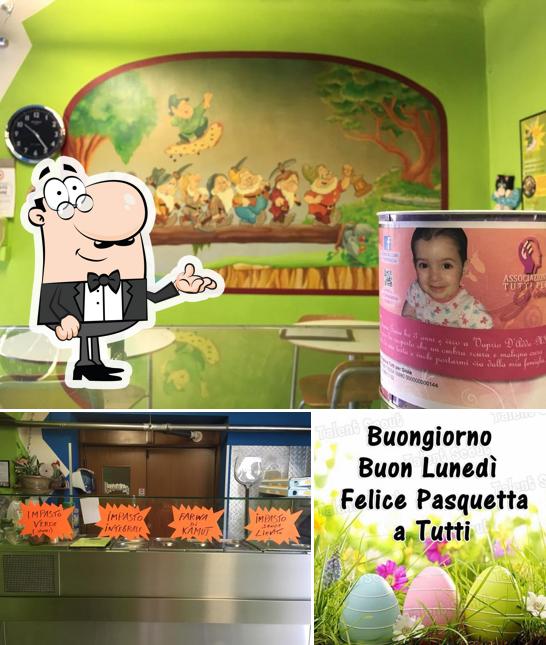 La interni e cibo del ristorante