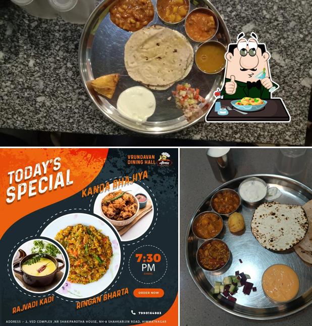 Food at Vrundavan Dining Hall