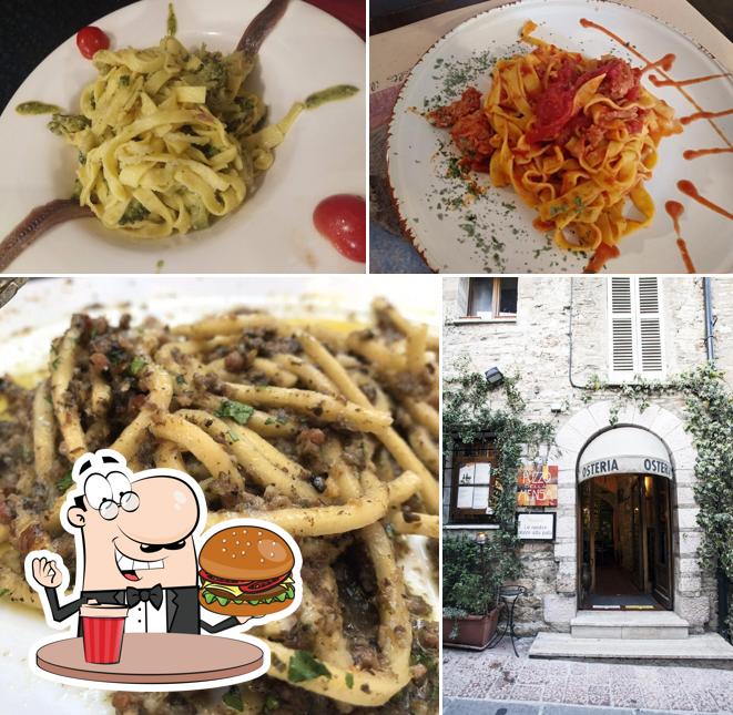 Ordina un hamburger a Osteria Pozzo della Mensa