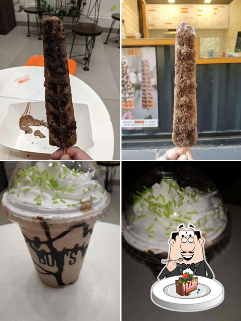 Chocolate cake at Bob's Shakes