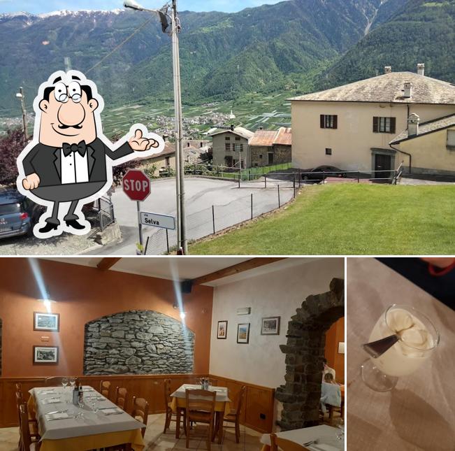 Questa è la immagine che presenta la interni e esterno di Trattoria Del Simone