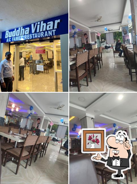 The interior of Buddha Vihar Restaurant