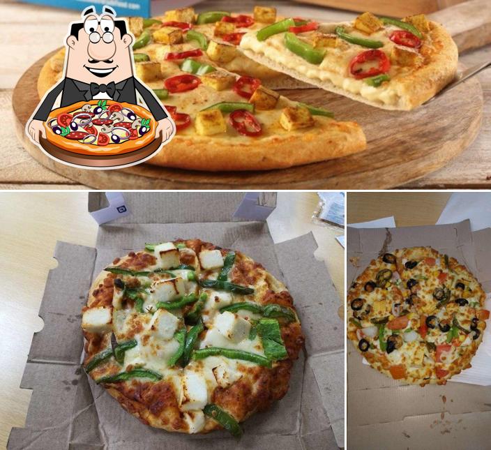 Pick various types of pizza