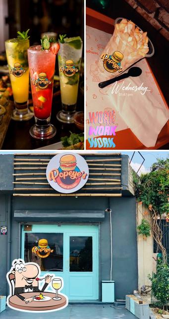 This is the picture showing food and beverage at Popeyes