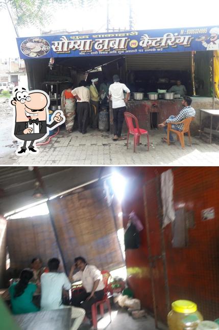 The interior of Saumya Bhojnalaya