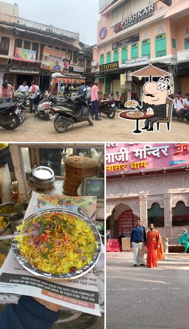 The image of Pushkar breakfast corner’s exterior and food