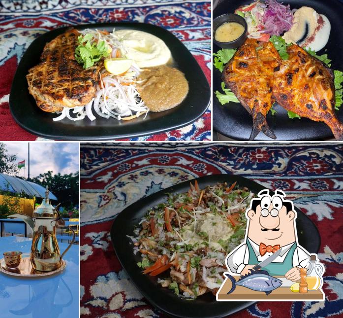 Grilled salmon at TMH- The Mandi House