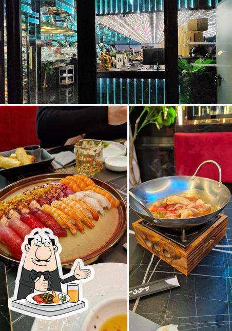 La immagine della cibo e interni di Osaka sushi