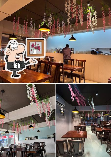 The interior of Kanchipuram Cafe