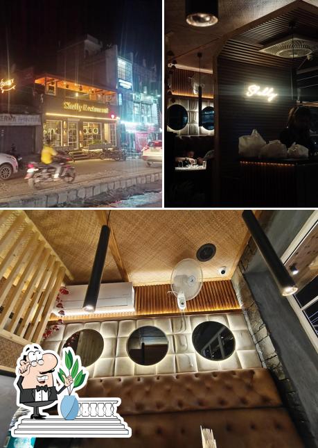 Among different things one can find exterior and beverage at Shelly Restaurant