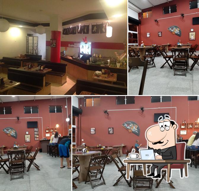 O interior do Origamy sushi