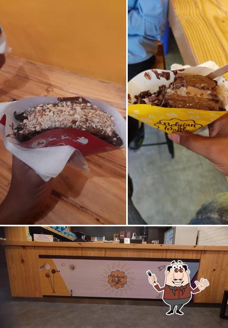 Among various things one can find food and interior at The Belgian Waffle Co