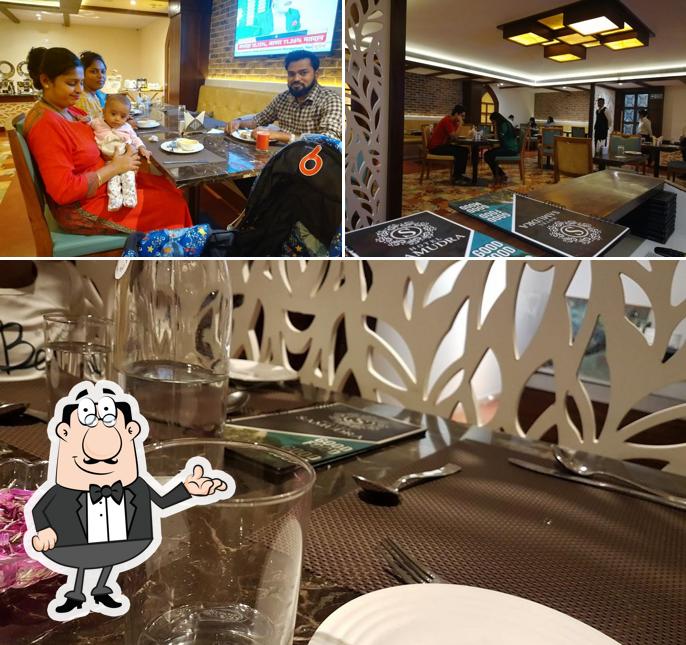 The interior of Pebbles Restaurant at Hotel Samudra