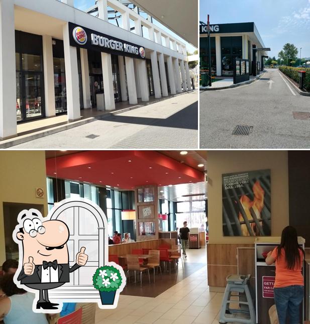 Guarda la immagine che mostra la esterno e interni di Burger King - Mestre