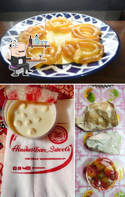 The interior of Hindusthan Sweets