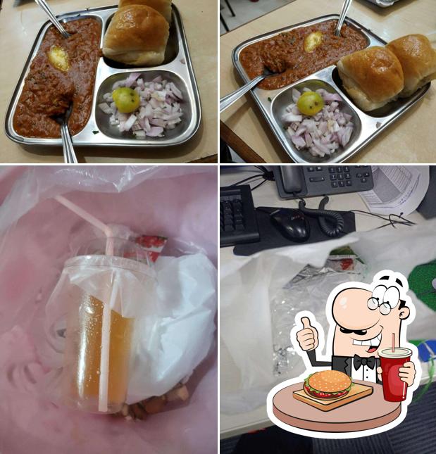 Order a burger at Mumbai Central Cafeteria