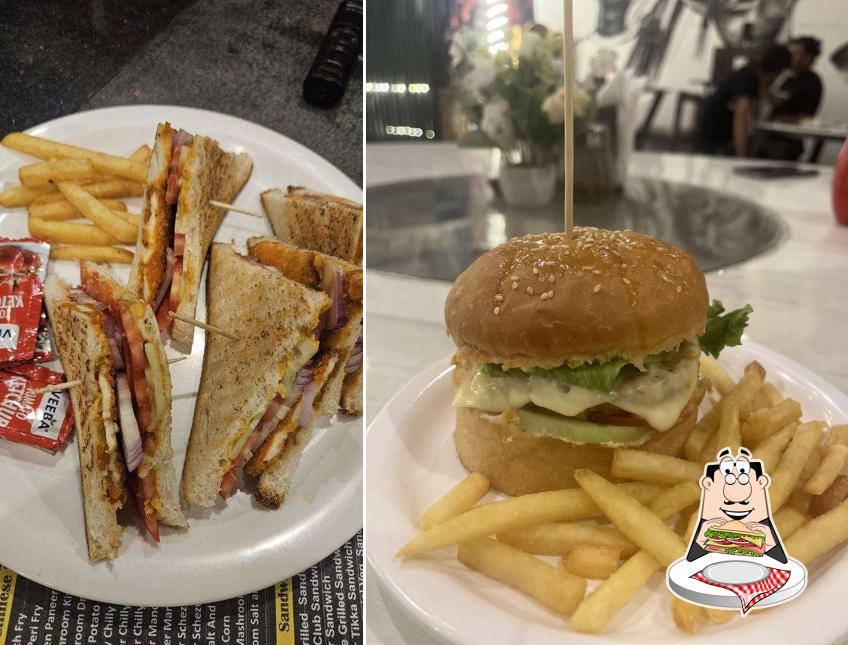 Club sandwich at Proton Cafe