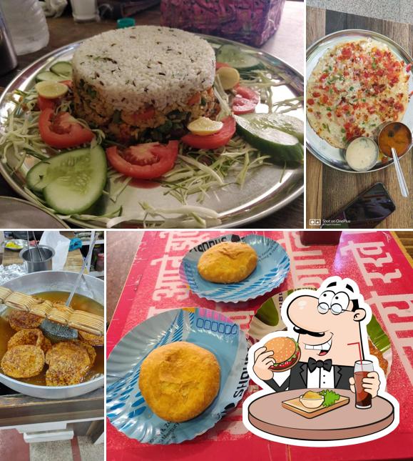 Order a burger at Radhe Ji Restauraunt