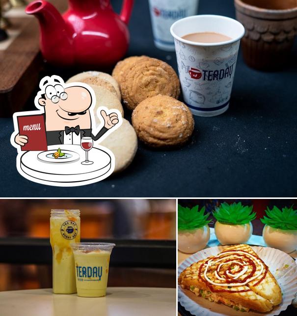 This is the photo showing food and interior at Tea Day