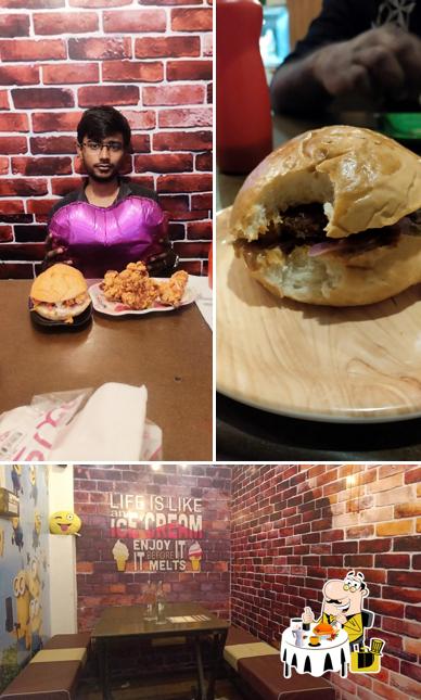 Check out the picture depicting food and interior at MELTING POINT