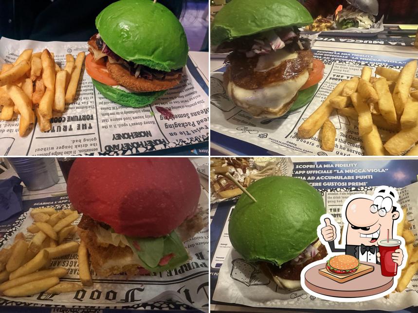 La Mucca Viola - Ravenna serve un'ampia selezione di opzioni per gli amanti dell'hamburger