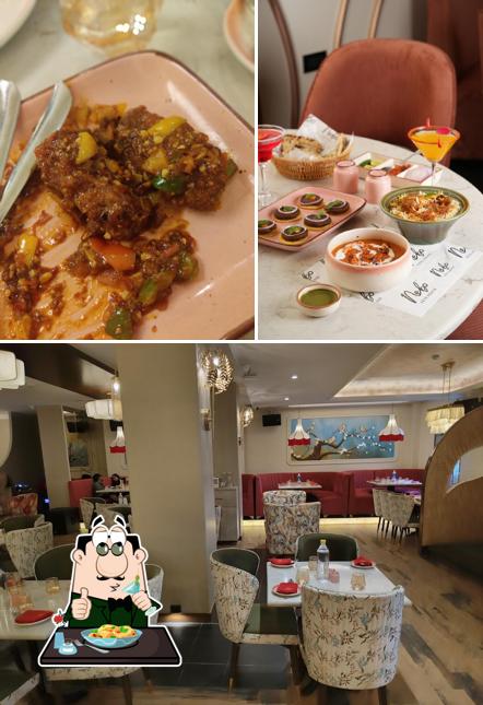 The photo of food and interior at Nebo Fête House