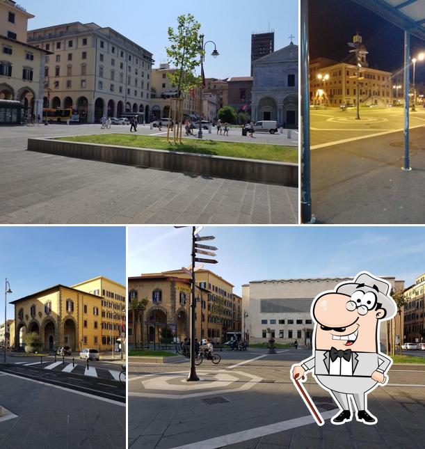 Curiosa tra l'area esterna di Gelateria Latte & Co