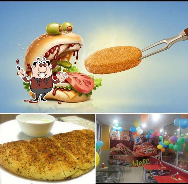 The photo of Hello Pizza point’s food and interior