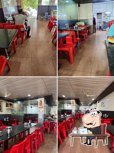 The interior of Hotel Nisarg Misal House