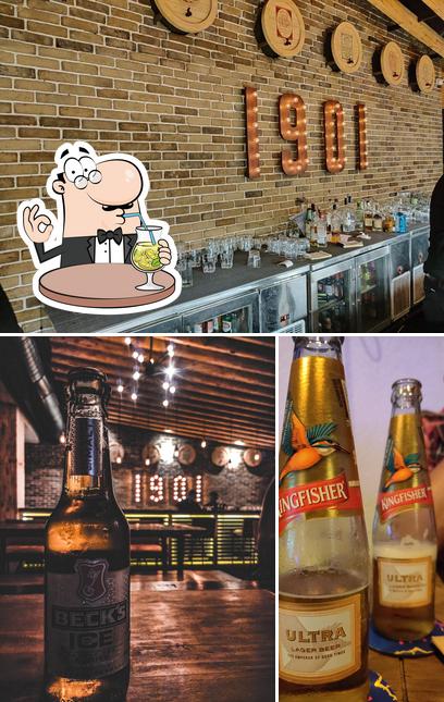 The photo of "1901"’s drink and food