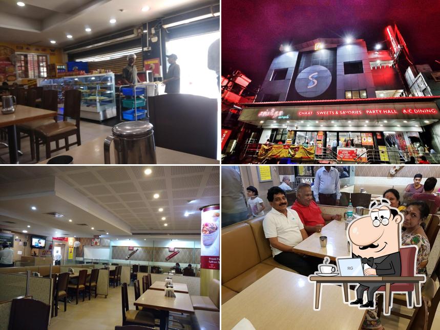 The interior of Geetham Veg Restaurant - Velachery