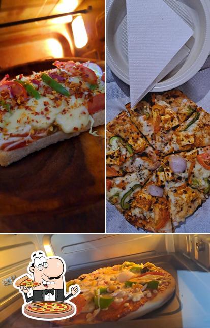 Try out pizza at Cafe Connection & Restro