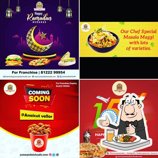 Meals at Yum Sandwich Cafe