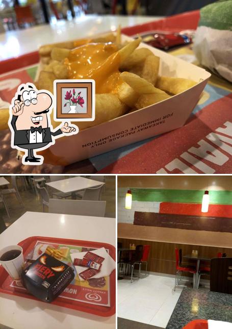 The picture of Burger King’s interior and fries