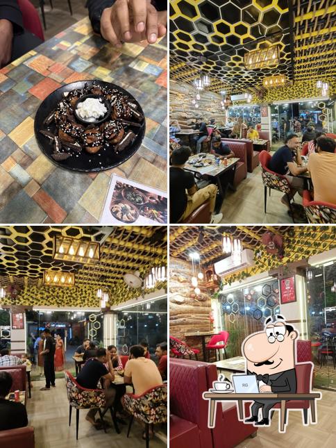 The interior of Momo Nation Cafe, Darbhanga