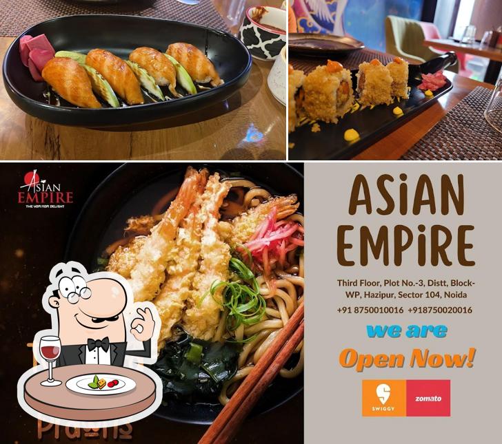 Take a look at the picture depicting food and beverage at Asian Empire - Pan Asian and Sushi Restaurant in Sector 104, Noida
