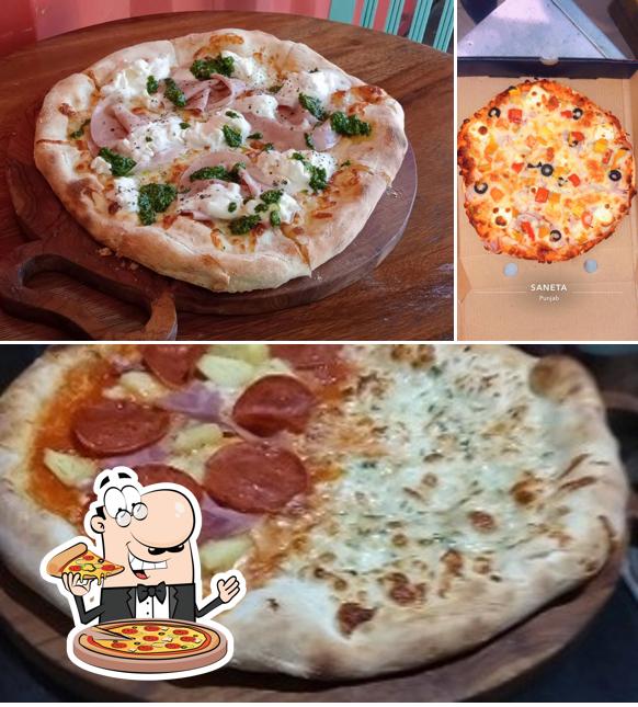 Get pizza at Burgers Buzz