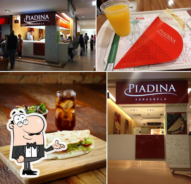 A ilustração a Piadina Romagnola’s interior e bebida