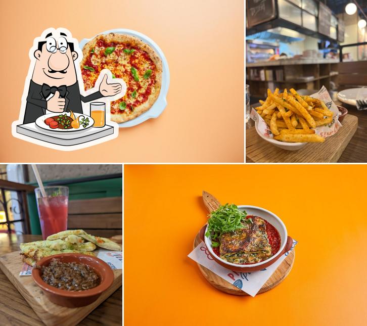 Food at Jamie Oliver's Pizzeria