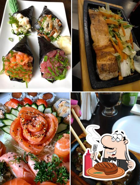 Peça pratos de carne no Kazoku Culinária Japonesa