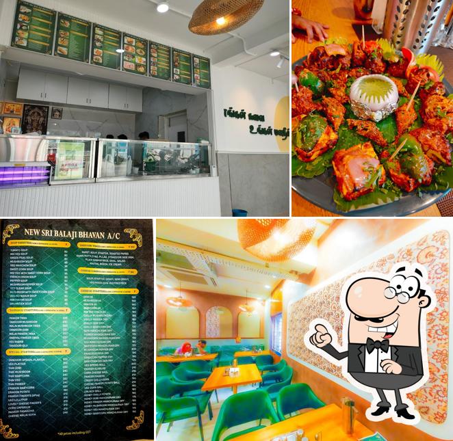 The interior of NEW SRI BALAJI BHAVAN