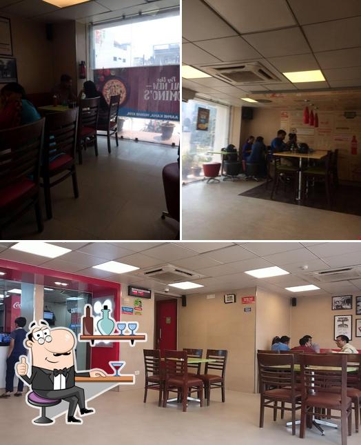 The interior of Domino's Pizza Pratap Vihar, Ghaziabad