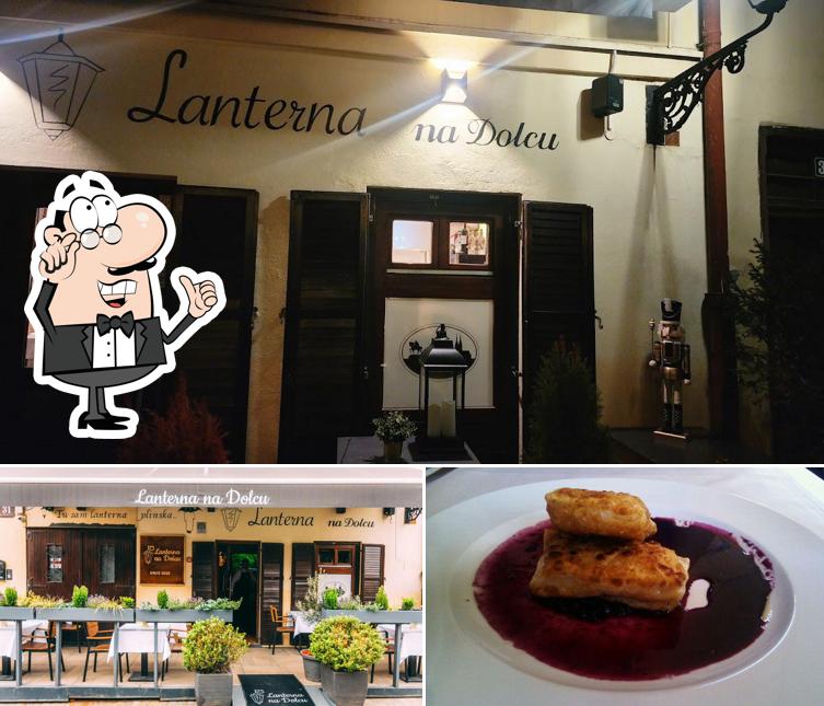 Questa è la immagine che presenta la interni e cibo di Lanterna na Dolcu