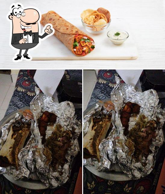 This is the picture displaying interior and food at Mealful Rolls - India's Biggest Rolls