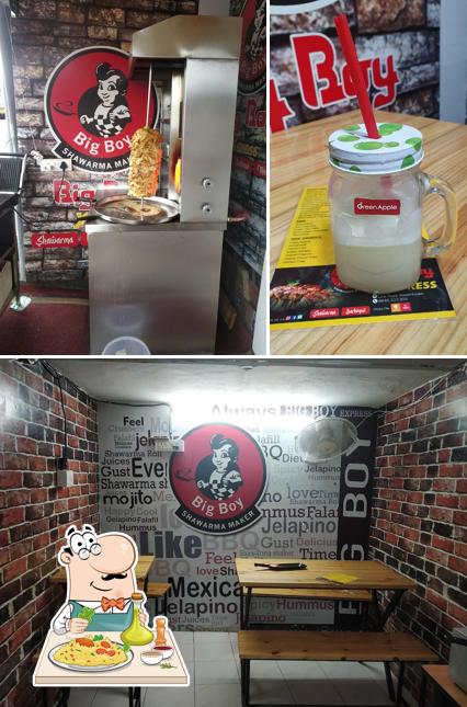 This is the picture displaying food and interior at Big Boy XPRESS Shawarma maker