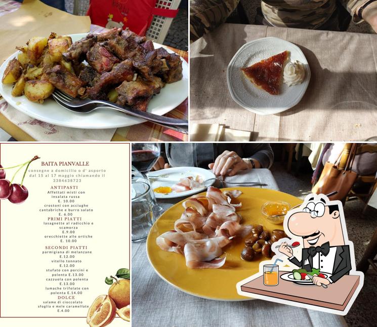 Cibo al Ristorante Baita Pianvalle